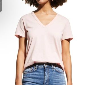 Rag&Bone | Knit Ribbed V-Neck Tee | Light Pink | Size S | Worn 1x